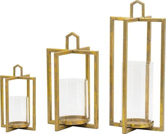 A & B Home Set of Three Lantern Set in Gold at Nordstrom Rack