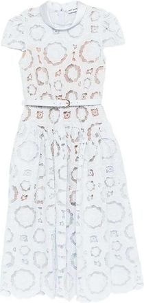 Self Portrait Blue Floral Lace Midi Dress