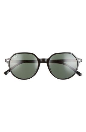 Ray-Ban Thalia 53mm Geometric Sunglasses in Black /Green at Nordstrom