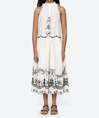 Sea New York Kingsley Tank Midi Dress In Cream