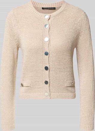 Betty Barclay Strickjacke mit Rundhalsausschnitt und Knopfleiste in Beige, Gr&ouml;&szlig;e 36