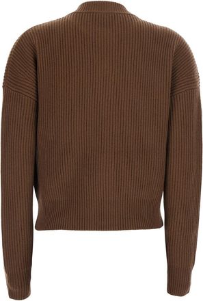 Max Mara Womens Sweater Mstcarnet Brown Wool-Cashmere Tops Top