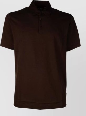 Zanone short sleeves polo collar menswear shirt