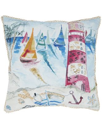 Saro Lifestyle Outdoor Lighthouse Pillow