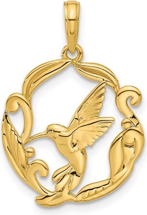 Diamond2Deal 14k Yellow Gold Polished Fancy Hummingbird Charm