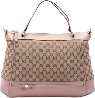 Gucci Pre-owned Mayfair Satchel - Dames - Vintage Shopper - Beige - ONE Size - Vintage