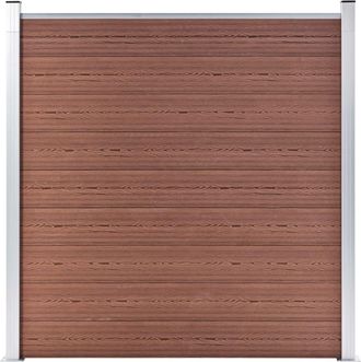 vidaXL Valla De Jard&iacute;n De Wpc Marr&oacute;n 180x186 Cm Vidaxl