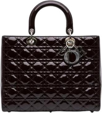 Dior Pre-owned Lady Dior - Dames - Vintage Handtas - Bruin - ONE Size - Leer - Vintage