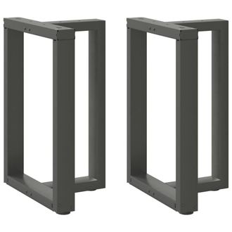 Berkfield Home Dining Table Legs T-Shaped&not;2 pcs Anthracite 60x35x(72-73) cm Steel in Black
