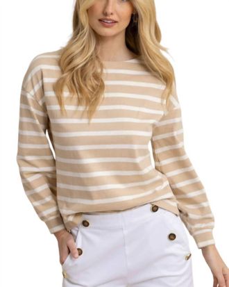 Southern Tide Zayla Striped Top In Irish Cream