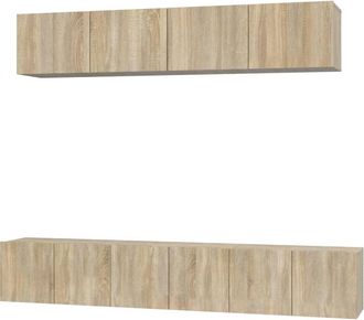 vidaXL Vidaxl - Set Di Mobili Porta Tv 5 Pz Rovere Sonoma In Legno Multistrato