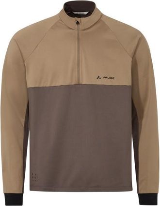 Vaude Qimsa Halfzip L/S Shirt Velotrikot f&uuml;r Herren | braun/beige