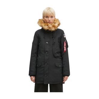 Alpha Industries Dames, Jassen, Zwart, Maat: S