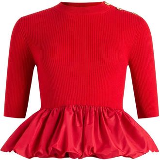 Patou Maglione A Costine In Lana Con Ruche-Donna