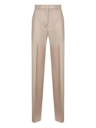 Max Mara Lambro high-rise pressed trousers - women - Virgin Wool/Elastane - 38 - Neutrals