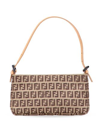 Fendi 2000-2010 Zucchino Canvas Pochette shoulder bag - Brown