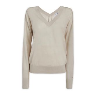Calvin Klein V-hals Truien - Dames - V-hals truien - Beige - XL - Truien & Vesten