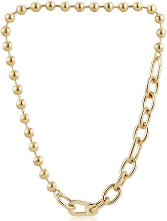 Jane Basch Bead & Link Necklace in Yellow at Nordstrom