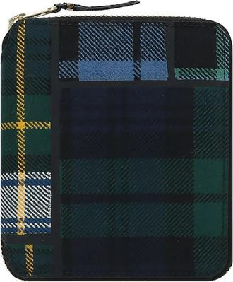 Comme Des Garçons Portafoglio motivo tartan - Verde