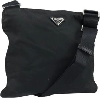 Prada Pre-owned Cross Body Bags, female, Black, Size: ONE SIZE Pre-owned Vintage Shoulder Bag