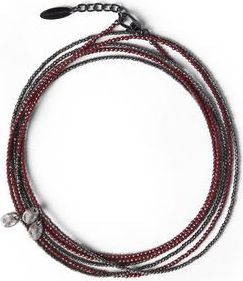 Brunello Cucinelli Hematite and Sterling Silver bracelet in Red at Nordstrom