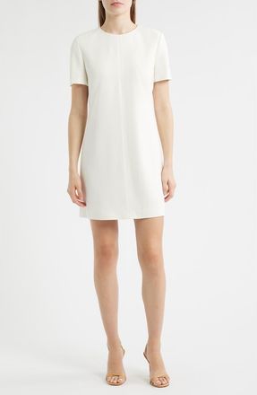 BOSS Short Sleeve Sheath Dress in Soft Cream at Nordstrom, Size 16