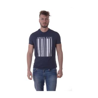 Armani Jeans Tops, Heren, Blauw, 2Xl, Katoen, Casual Sweatshirt