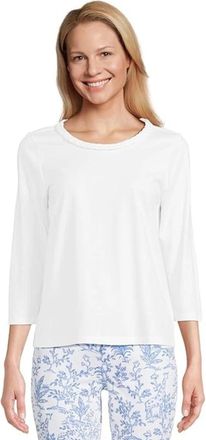 Lilly Pulitzer Paulson Top Womens Resort White 100% Cotton Blouse GBO1855