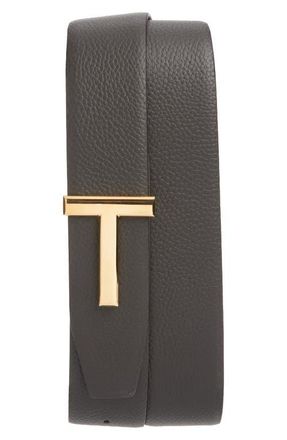 Tom Ford T Icon Reversible Soft Grain Leather Belt in Enb Brown/black at Nordstrom, Size 100