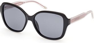 Skechers SE6359 Polarized 01D Womens Sunglasses Black Size 57