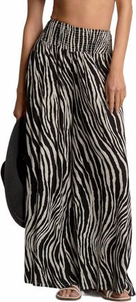 Elan Print Wide-Leg Pant In Black Zebra