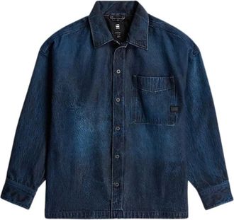 G-Star Hombre, Camisas, Azul, Talla: XL