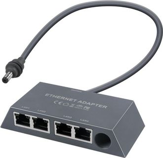 OEM Adaptador Ethernet De 4 Puertos Para Starlink Gen 3 Y Mini - Compatible Con Redes Cableadas Externas, Carcasa Robusta De Pl&aacute;stico Abs