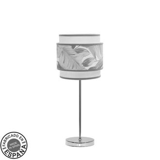 Fabrilamp Fabrilamp - Camerun Lampada Da Tavolo 1xe14 Cromo/bianco/grigio 18d