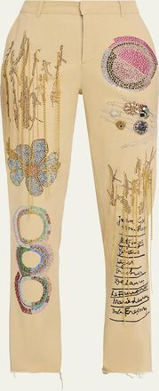 Libertine - Libertine All At Once Embellished Straight-Leg Chino Pants