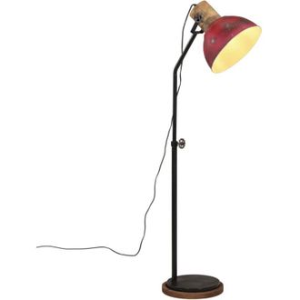 vidaXL L&aacute;mpara De Pie Rojo Desgastado 25 W E27 30x30x100-150 Cm Vidaxl