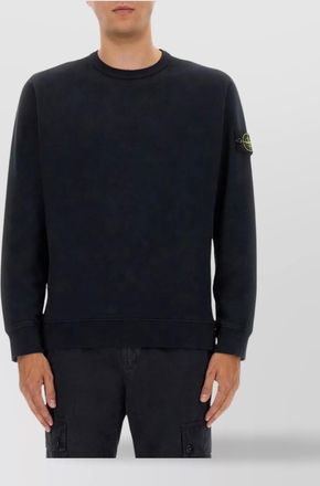 Stone Island crew neck sweater ribbed cuffs