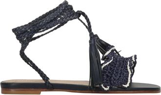 Red Valentino Elegante Zomersandalen met Veters - Dames - Sandalen - Blauw - 38 EU - Leer - Schoenen