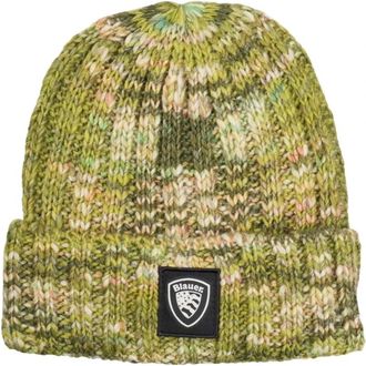 Blauer Melange Beanie - Dames - Hoeden - Groen - ONE Size - Wol - Accessoires