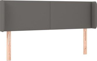 vidaXL Cabecero Con Led Cuero Sint&eacute;tico Gris 147x16x78/88 Cm Vidaxl