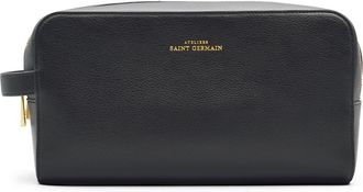 Ateliers Saint Germain Unisex Toiletry Bag - Black Leather - One Size