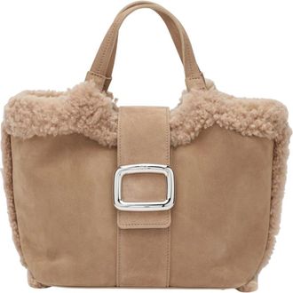 Roger Vivier Borsa Shopping Piccola Grand Vivier Choc - Dames - Handtassen - Bruin - ONE Size - Leer - Tassen