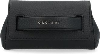 Orciani Gossip Soft Clutch - Dames - Clutches - Zwart - ONE Size - Leer - Tassen
