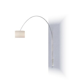 Top-Light Top-light - Piantana Contemporanea Turning Metallo Cromo Tessuto Bianco 1 Luce E27