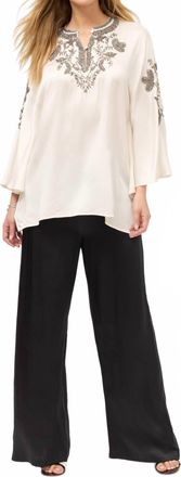 Johnny Was La Jolla Kaftan Top In Winter White