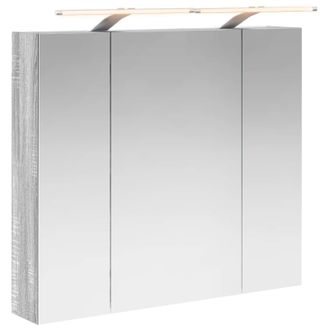 vidaXL Armario Con Espejo De Ba&ntilde;o Gris Sonoma 80 X 14.5 X 70 Cm Vidaxl