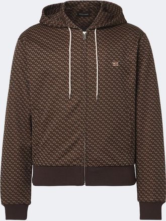 Wales Bonner Hooded jacquard track jacket