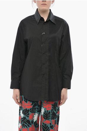 Maison Margiela MM6 Poplin Shirt with Satin Inserts size 38