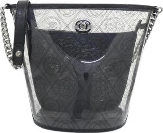 Chanel Pre-owned Crumpled Calfskin PVC Shoulder Bag - Dames - Vintage Tas - Zwart - ONE Size - Vintage