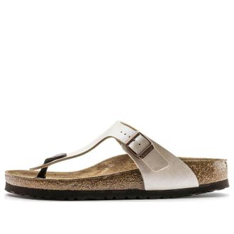 Birkenstock Gizeh Birko-Flor Graceful Narrow Fit Sandals Pearl White 0943873